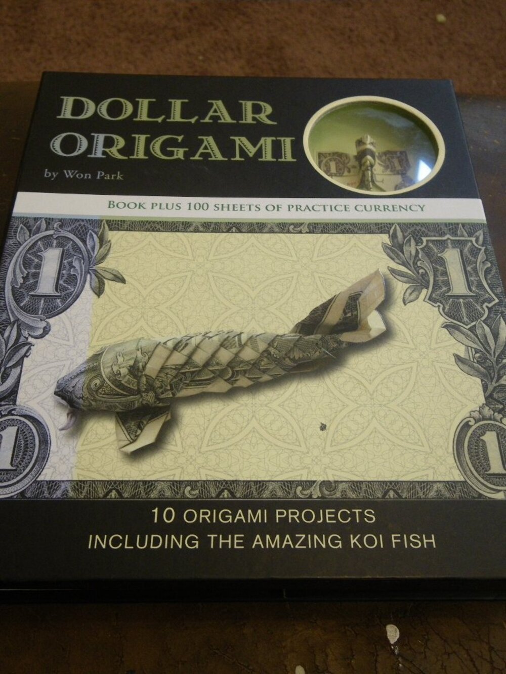 Dollar Origami by Won Park 10 Projects Book +100 Sheets of Practice Currency